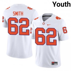 White Bryce Smith #62 Clemson National Championship Jersey | Youth High School Football Licensed Stitched 51287444