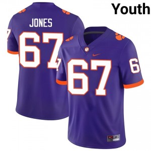 Clemson Carlito Jones #67 Purple Jersey | Pro Cut Stitch NCAA Football Youth Apparel 10118207