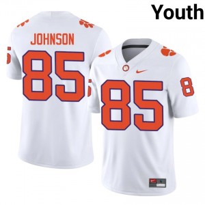 Charlie Johnson #85 Clemson Tigers Jersey | Pro-Grade White College Football Youth Stitched 57907031