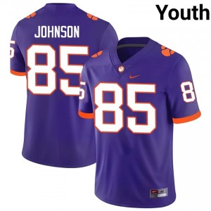 Clemson Charlie Johnson #85 Purple Jersey | Genuine Stitch NCAA Football Youth Apparel 76140010