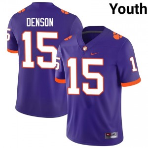 Chris Denson #15 Clemson Tigers Jersey | Exclusive Purple College Football Youth Swen 75885169
