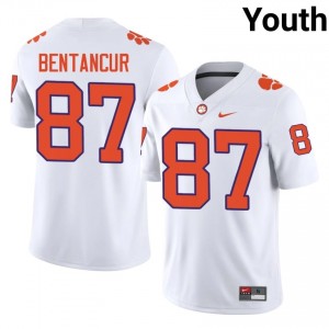 Elite Thread Christian Bentancur #87 Clemson Tigers White Jersey | Youth University Football Stitched Fan Gear 27378502
