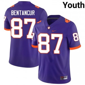 Christian Bentancur #87 Clemson Tigers Jersey | Exclusive Purple College Football Youth Swen 13875998