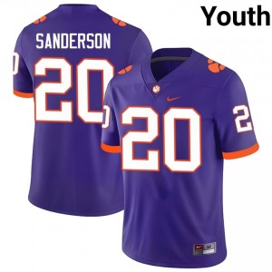 Top-Tier Clark Sanderson #20 Clemson Tigers Purple Jersey | Youth University Football Swen Fan Gear 75862078