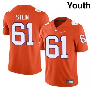 Orange Danny Stein #61 Clemson National Championship Jersey | Youth High School Football Moisture Wicking Embroidery 78544202