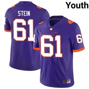Danny Stein #61 Clemson Tigers Jersey | Iconic Purple College Football Youth Stitch 33009015