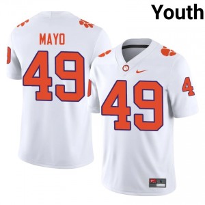 Top-Tier Darien Mayo #49 Clemson Tigers White Jersey | Youth University Football Stitched Fan Gear 42514551