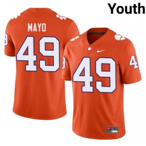 Orange Darien Mayo #49 Clemson National Championship Jersey | Youth High School Football Licensed Embroidery 54729701