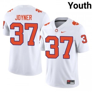 #37 Davion Joyner CFP Champs White Jersey | Authentic Stitched Youth Player Football Gear 28527079