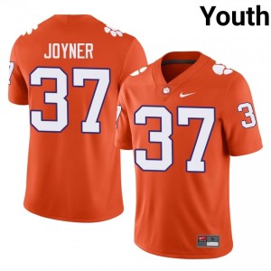 Clemson Davion Joyner #37 Orange Jersey | Premium Embroidery NCAA Football Youth Apparel 13759546
