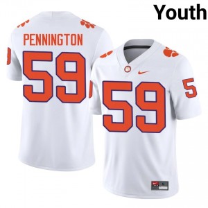 Dietrick Pennington #59 Clemson Tigers Jersey | Gameday White College Football Youth Stitched 65847720