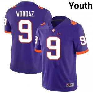 #9 Drew Woodaz CFP Champs Purple Jersey | Authentic Stitch Youth Player Football Gear 62199876