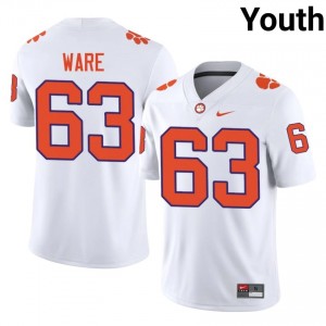 #63 Easton Ware CFP Champs White Jersey | Classic Stitched Youth Player Football Gear 91620238