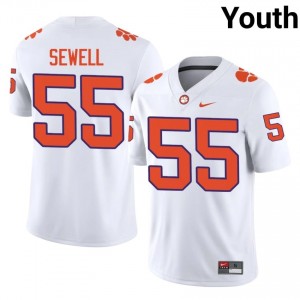 Clemson Harris Sewell #55 White Jersey | Essential Stitched NCAA Football Youth Apparel 71430668