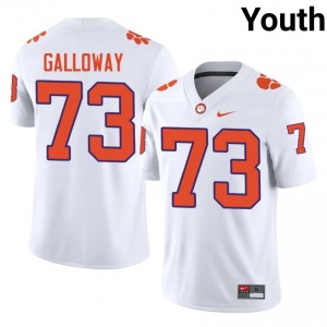 Officially Licensed Hayes Galloway #73 Clemson Tigers White Jersey | Youth University Football Stitched Fan Gear 76982684
