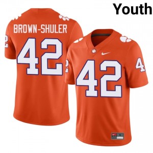 Hevin Brown-Shuler #42 Clemson Tigers Jersey | Pro-Grade Orange College Football Youth Embroidery 21894408