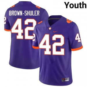 #42 Hevin Brown-Shuler CFP Champs Purple Jersey | Elite Swen Youth Player Football Gear 30187528
