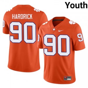 Elite Thread J.R. Hardrick #90 Clemson Tigers Orange Jersey | Youth University Football Embroidery Fan Gear 25574654