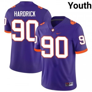 Clemson J.R. Hardrick #90 Purple Jersey | Pro Cut Stitch NCAA Football Youth Apparel 64320020