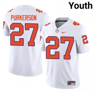 Jack Purkerson #27 Clemson Tigers Jersey | Iconic White College Football Youth Stitched 18151789