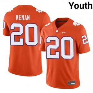 Orange Jakarrion Kenan #20 Clemson National Championship Jersey | Youth High School Football Moisture Wicking Embroidery 96492065