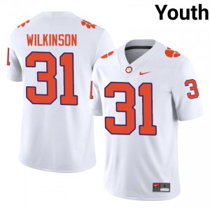 Clemson Joe Wilkinson #31 White Jersey | Pro Cut Stitched NCAA Football Youth Apparel 46150408