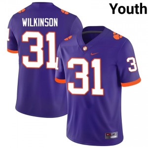 #31 Joe Wilkinson CFP Champs Purple Jersey | Classic Swen Youth Player Football Gear 79680936
