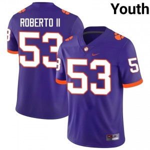 Joseph Roberto II #53 Clemson Tigers Jersey | Exclusive Purple College Football Youth Swen 40090668