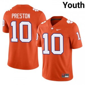 Orange Juju Preston #10 Clemson National Championship Jersey | Youth High School Football Licensed Embroidery 24883390
