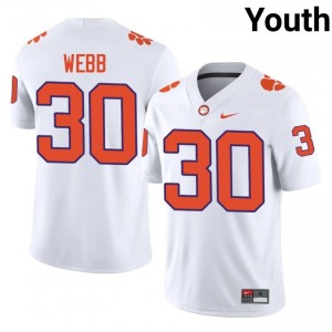 #30 Kylen Webb CFP Champs White Jersey | Elite Stitched Youth Player Football Gear 39911483
