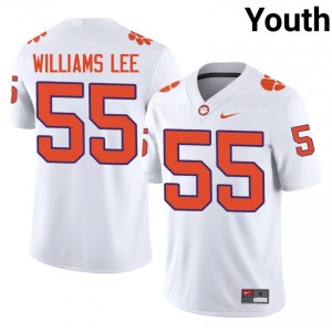 #55 Makhi Williams Lee CFP Champs White Jersey | Authentic Stitched Youth Player Football Gear 17610853