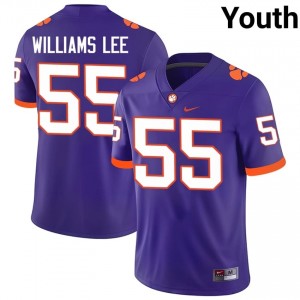 Purple Makhi Williams Lee #55 Clemson National Championship Jersey | Youth High School Football Limited Swen 78043803