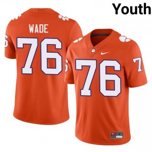 Mason Wade #76 Clemson Tigers Jersey | Gameday Orange College Football Youth Embroidery 30662763