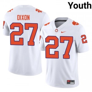 Top-Tier Noah Dixon #27 Clemson Tigers White Jersey | Youth University Football Stitched Fan Gear 53776052