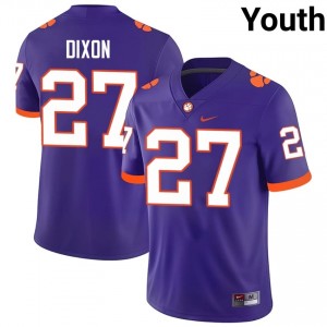 Noah Dixon #27 Clemson Tigers Jersey | Gameday Purple College Football Youth Stitch 83998237