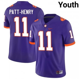 Durable Olsen Patt-Henry #11 Clemson Tigers Purple Jersey | Youth University Football Swen Fan Gear 20959461