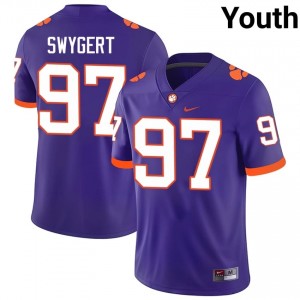 Patrick Swygert #97 Clemson Tigers Jersey | Iconic Purple College Football Youth Stitch 14369515