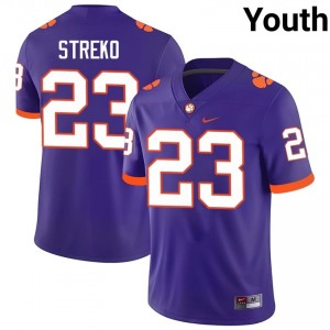 Peyton Streko #23 Clemson Tigers Jersey | Pro-Grade Purple College Football Youth Swen 95531718