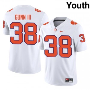 Robert Gunn III #38 Clemson Tigers Jersey | Gameday White College Football Youth Stitched 56579958