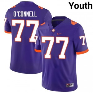 Clemson Ronan O'Connell #77 Purple Jersey | Essential Swen NCAA Football Youth Apparel 19904780