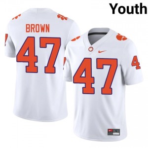 Clemson Sammy Brown #47 White Jersey | Premium Stitched NCAA Football Youth Apparel 85335334