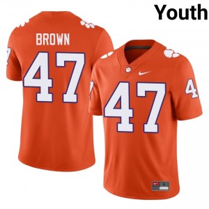 Sammy Brown #47 Clemson Tigers Jersey | Gameday Orange College Football Youth Embroidery 25859391