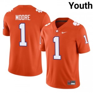 Clemson T.J. Moore #1 Orange Jersey | Pro Cut Embroidery NCAA Football Youth Apparel 33102617