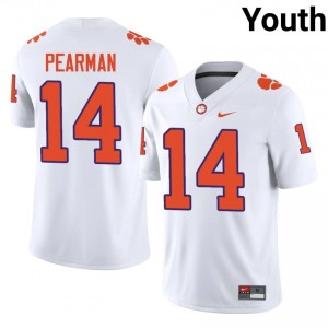 Trent Pearman #14 Clemson Tigers Jersey | Pro-Grade White College Football Youth Stitched 35610979
