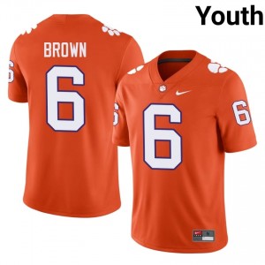 #6 Tyler Brown CFP Champs Orange Jersey | Authentic Embroidery Youth Player Football Gear 81940895