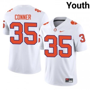 White Tyler Conner #35 Clemson National Championship Jersey | Youth High School Football Fresh Stitched 80835355