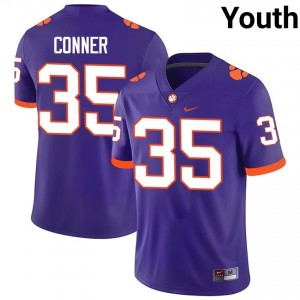 Officially Licensed Tyler Conner #35 Clemson Tigers Purple Jersey | Youth University Football Stitch Fan Gear 25513774