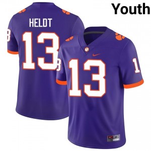 #13 Will Heldt CFP Champs Purple Jersey | Classic Swen Youth Player Football Gear 15489545