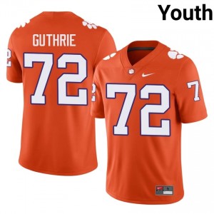 Clemson Adam Guthrie #72 Orange Jersey | Premium Embroidery NCAA Football Youth Apparel 38426222