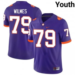 Clemson Braden Wilmes #79 Purple Jersey | Premium Swen NCAA Football Youth Apparel 51868370